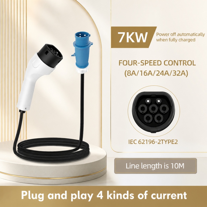 Portable Ev Charger 32A Type 2 Cee Plug - Caricatore Portatile per Veicoli Elettrici ROMADA